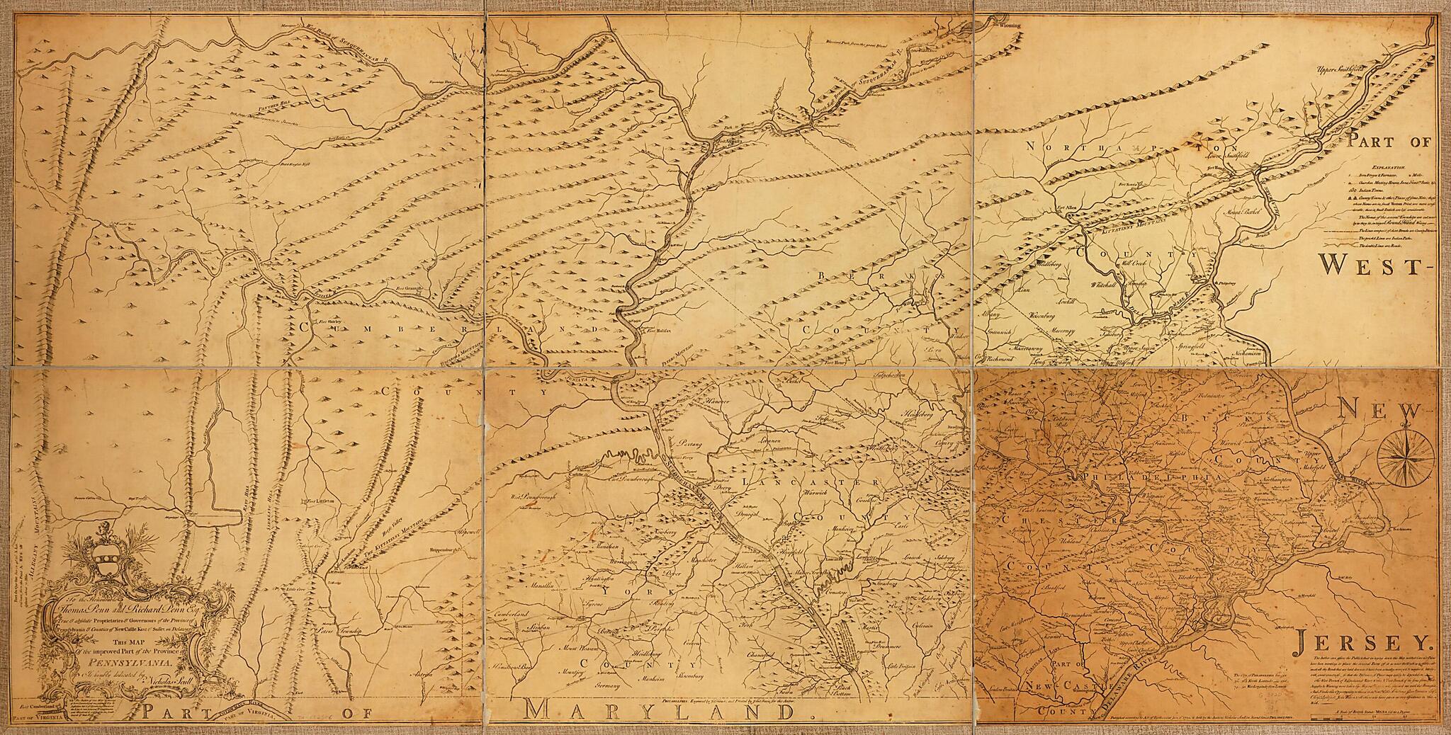 This old map of Castle, Kent &amp; Sussex On Delaware This Map of the Improved Part of the Province of Pennsylvania from 1759 was created by John Davis, Nicholas Scull, James Turner in 1759