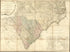 An Accurate Map of North and South Carolina With Their Indian Frontiers, Shewing In a Distinct Manner All the Mountains, Rivers, Swamps, Marshes, Bays, Creeks, Harbours, Sandbanks and Soundings On the Coasts; With the Roads and Indian Paths; As Well A... by Relic Map Company