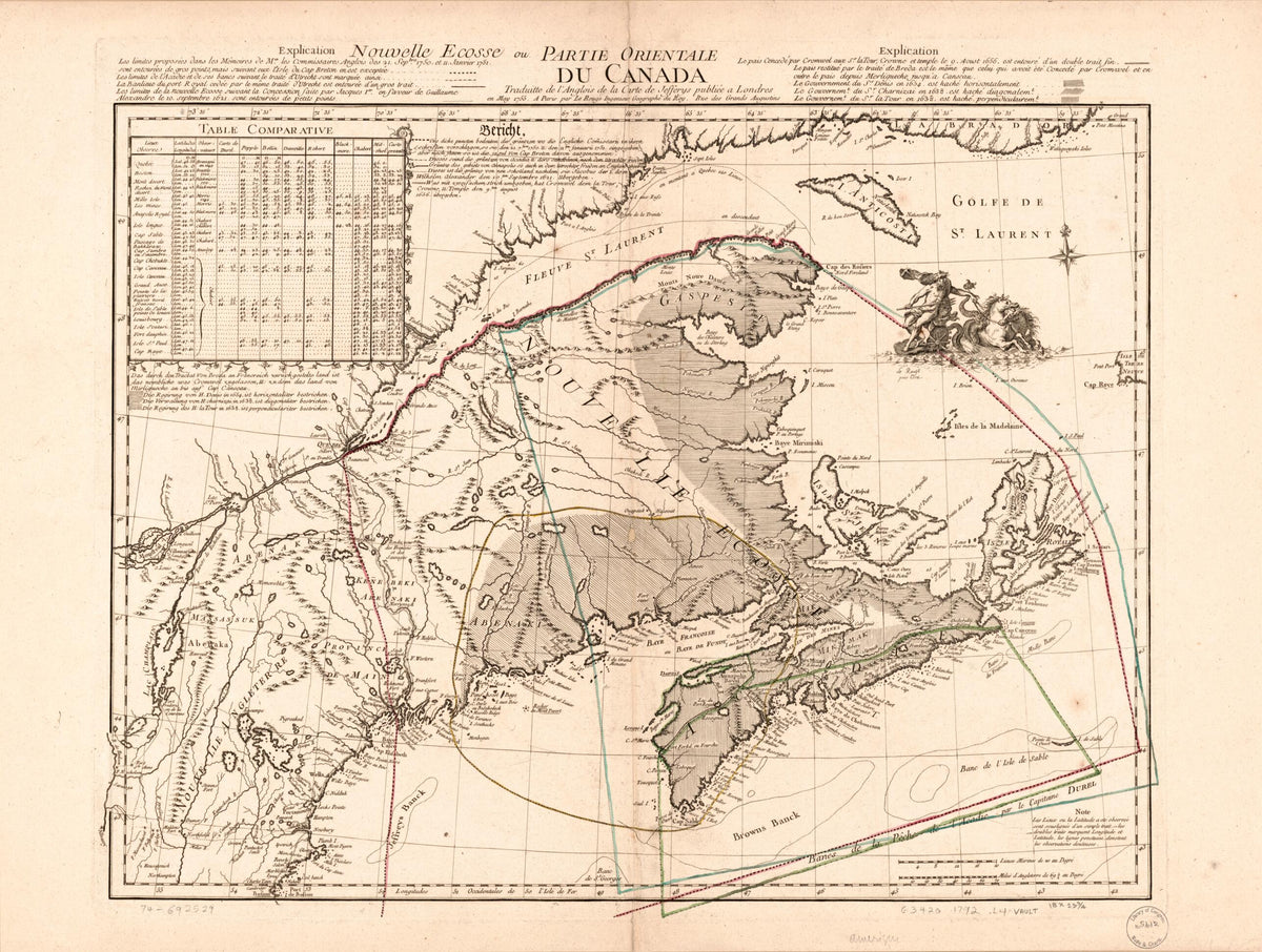 Nouvelle Ecosse Ou Partie Orientale Du Canada 1792 by Relic Map Company
