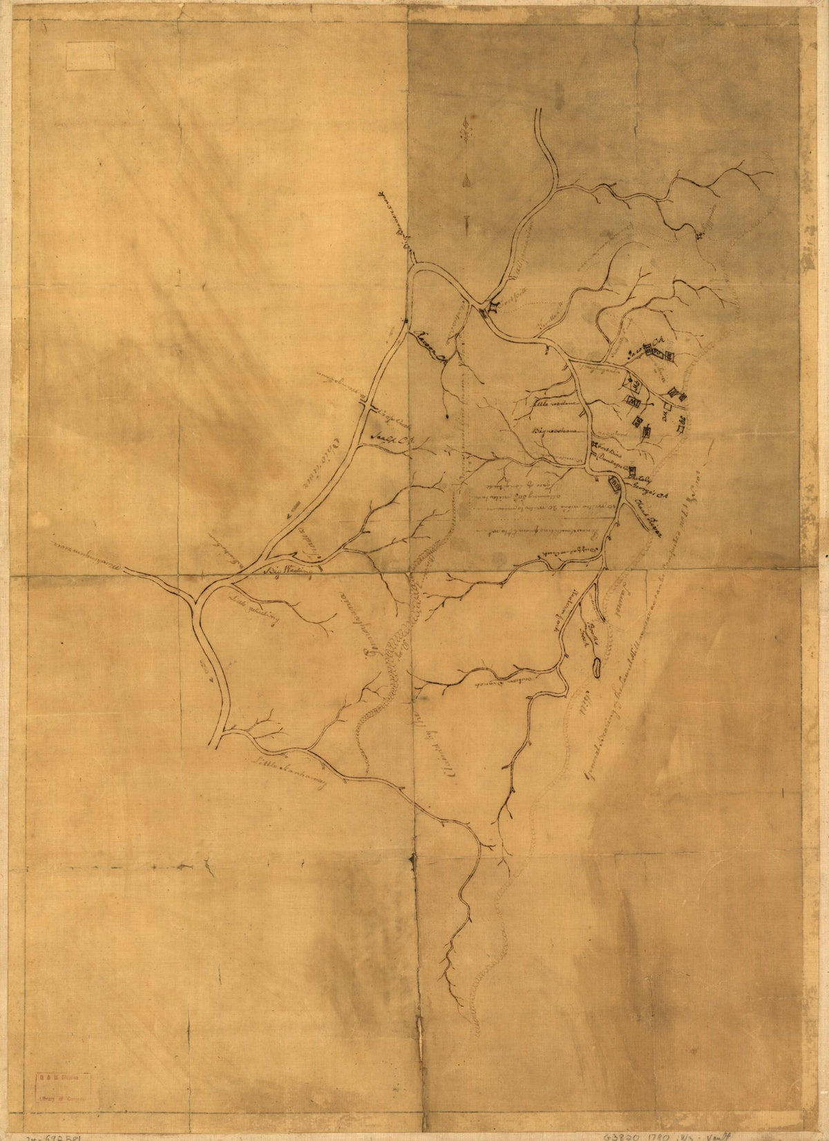 A Map of the Land Abt. Red Stone and Fort Pitt 1780 by Relic Map Company