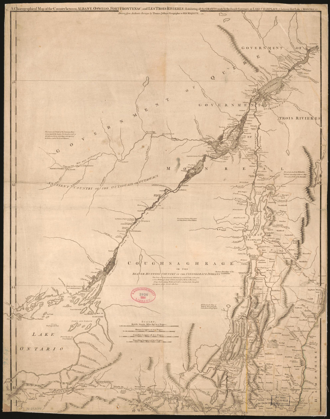 This old map of The Provinces of New York, and New Jersey; With Part of Pensilvania, and the Governments of Trois Rivières, and Montreal: from 1768 was created by Samuel] [Holland, Thomas Jefferys, Robert Sayer in 1768