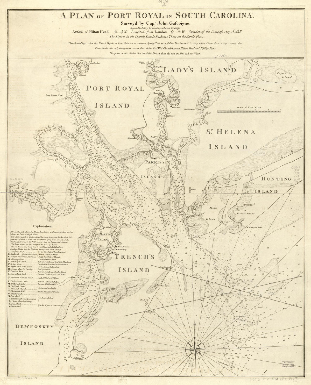 A Plan of Port Royal In South Carolina 1773 by Relic Map Company