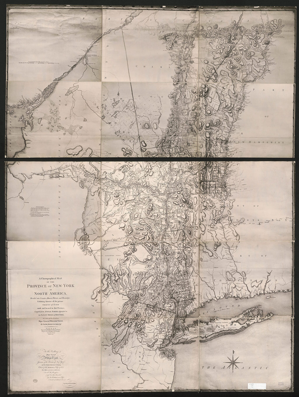 York In North America, Divided Into Counties, Manors, Patents and Townships; Exhibiting Likewise All the Private Grants of Land Made and Located In That Province; 1779 by Relic Map Company