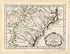 Karte Von Carolina Und Georgien Zur Allgemeinen Geschichte Der Reisen 1758 by Relic Map Company
