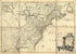 Amérique Septentrionale Avec Les Routes, Distances En Miles, Limites Et Etablissements François Et Anglois in 1756 by Relic Map Company