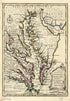 A New and Accurate Map of Virginia & Maryland 1752 by Relic Map Company