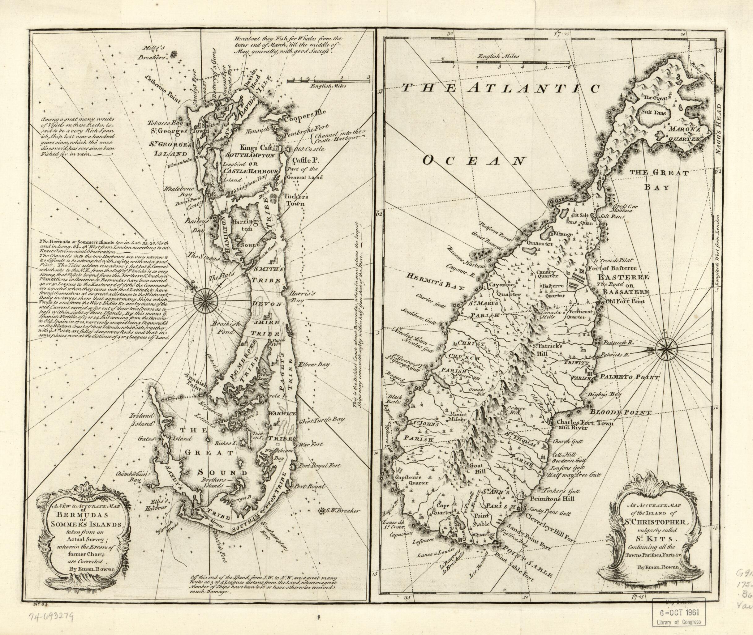 This old map of A New &amp; Accurate Map of Bermudas Or Sommer&