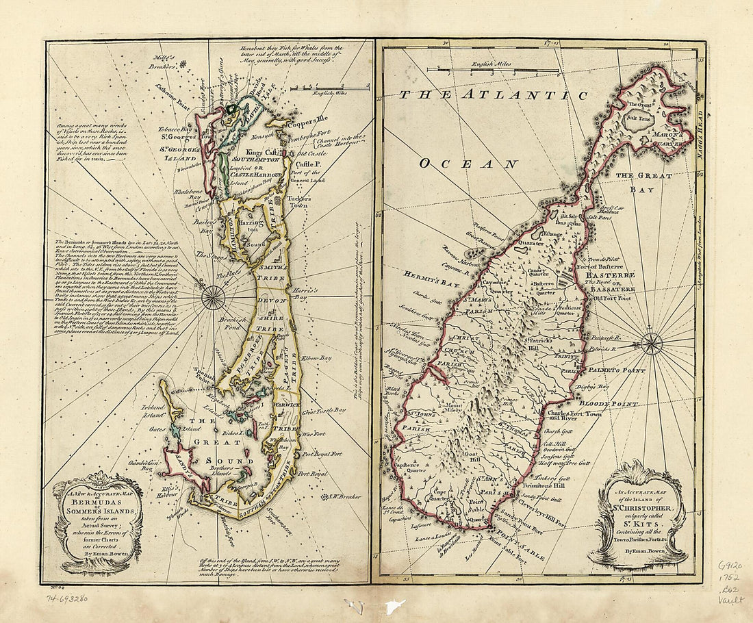 This old map of A New &amp; Accurate Map of Bermudas Or Sommer&