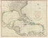 The West Indies, Including Part of Virginia, North Carolina, East Florida, South Carolina, West Florida, Georgia, Louisiana, and the Gulf of Mexico, With Part of the Coast of South America: from the Bay of Honduras, to the Mouth of the River Oronoko 1783 by Relic Map Company