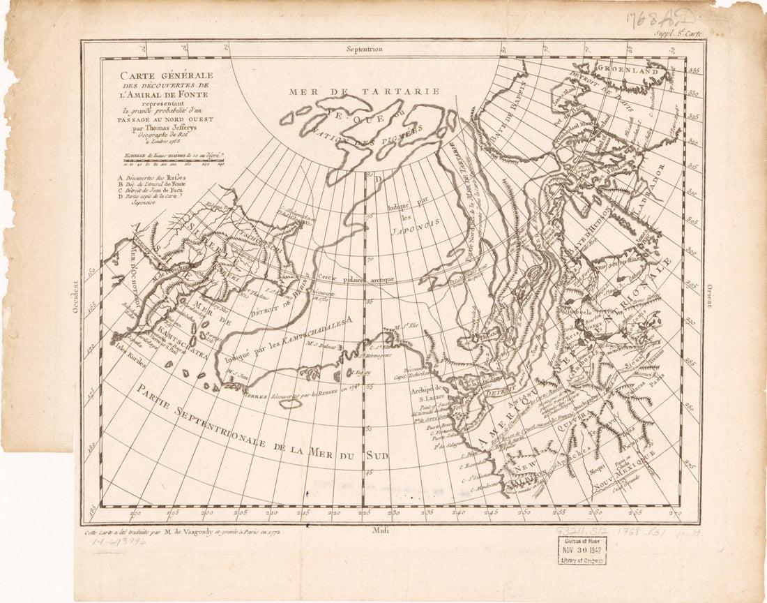 This old map of Carte Générale Des Découvertes De L&
