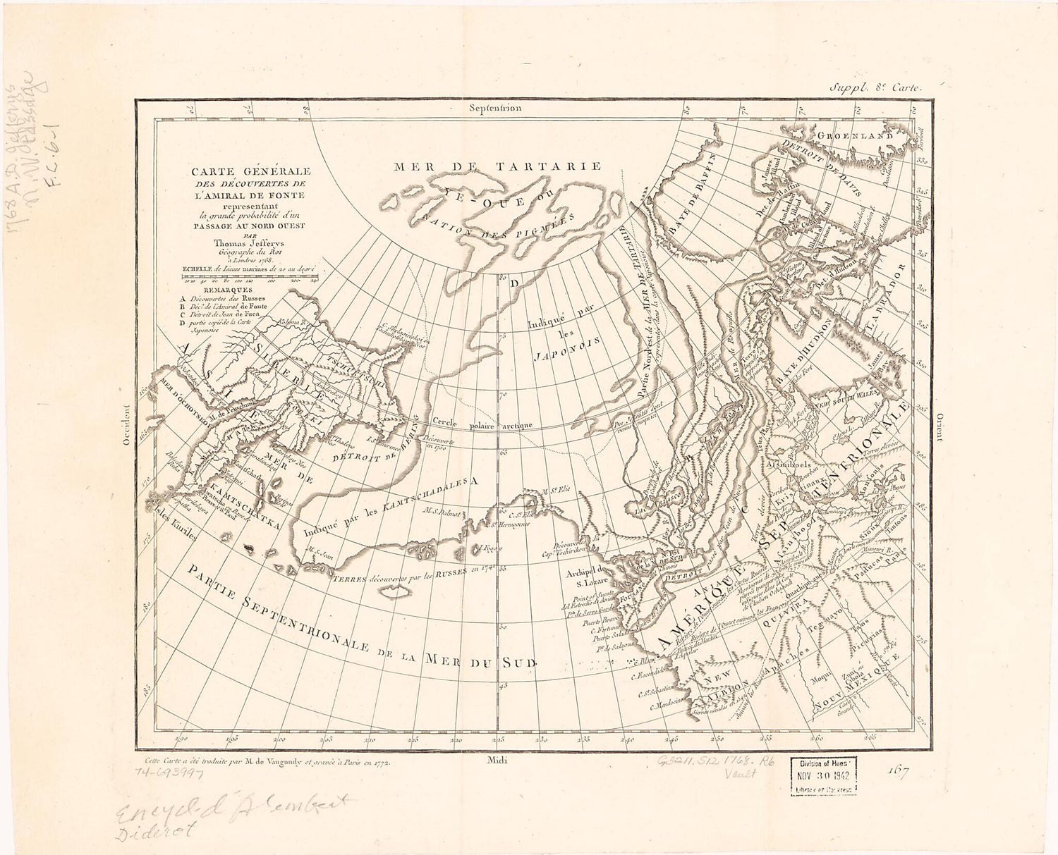 This old map of Carte Générale Des Découvertes De L&