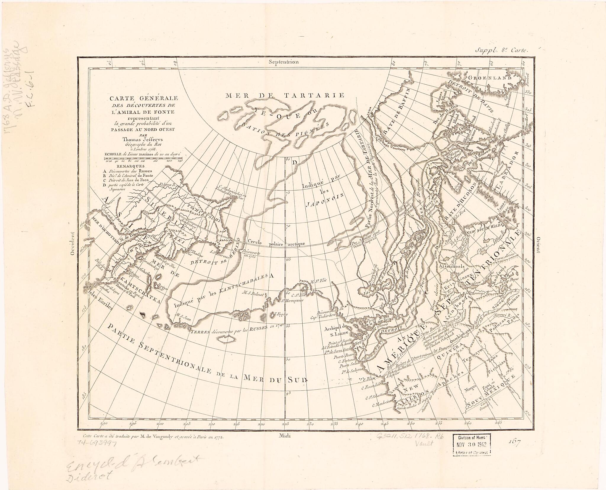 This old map of Carte Générale Des Découvertes De L&