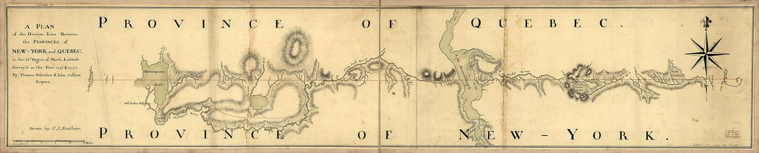 This old map of York and Quebec. In the 45th Degree of North Latitude. Survey&