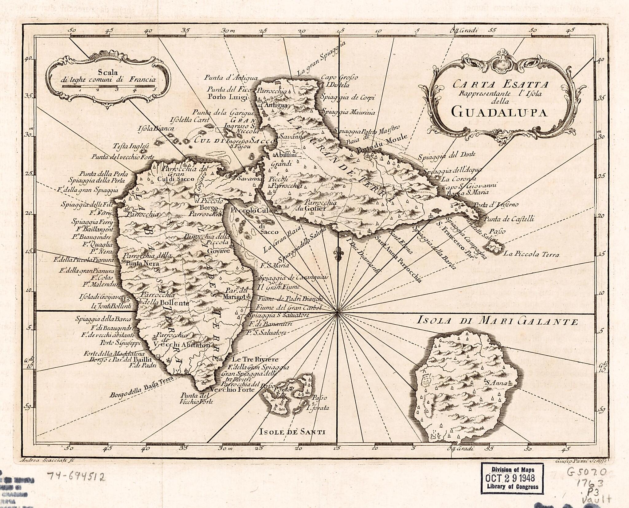 This old map of Carte Esatta Rappresentante L&