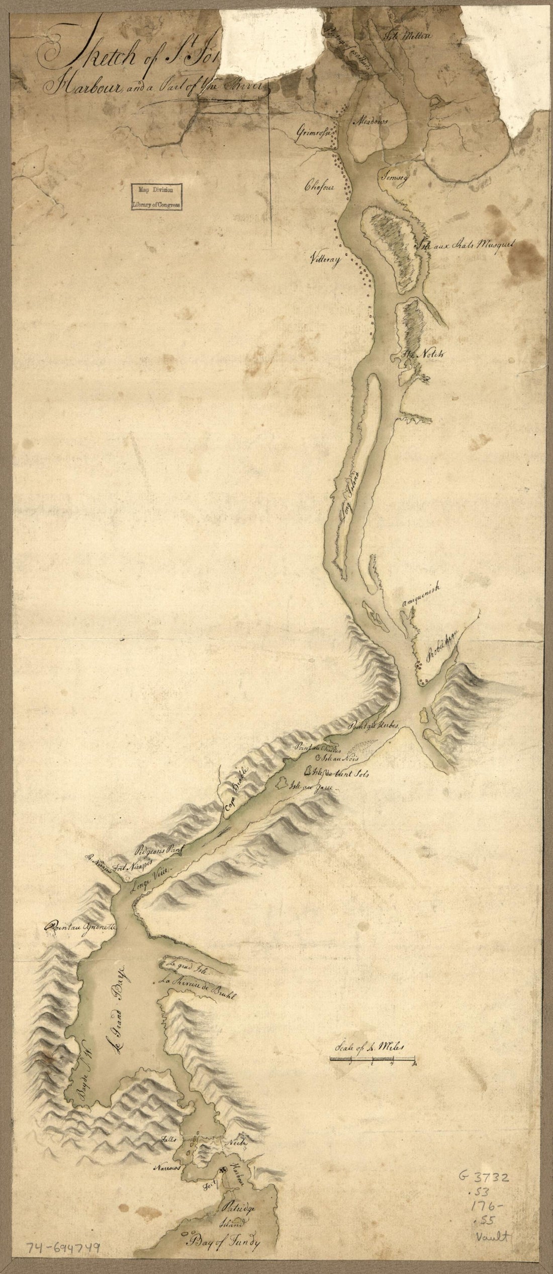 This old map of Sketch of St. John&