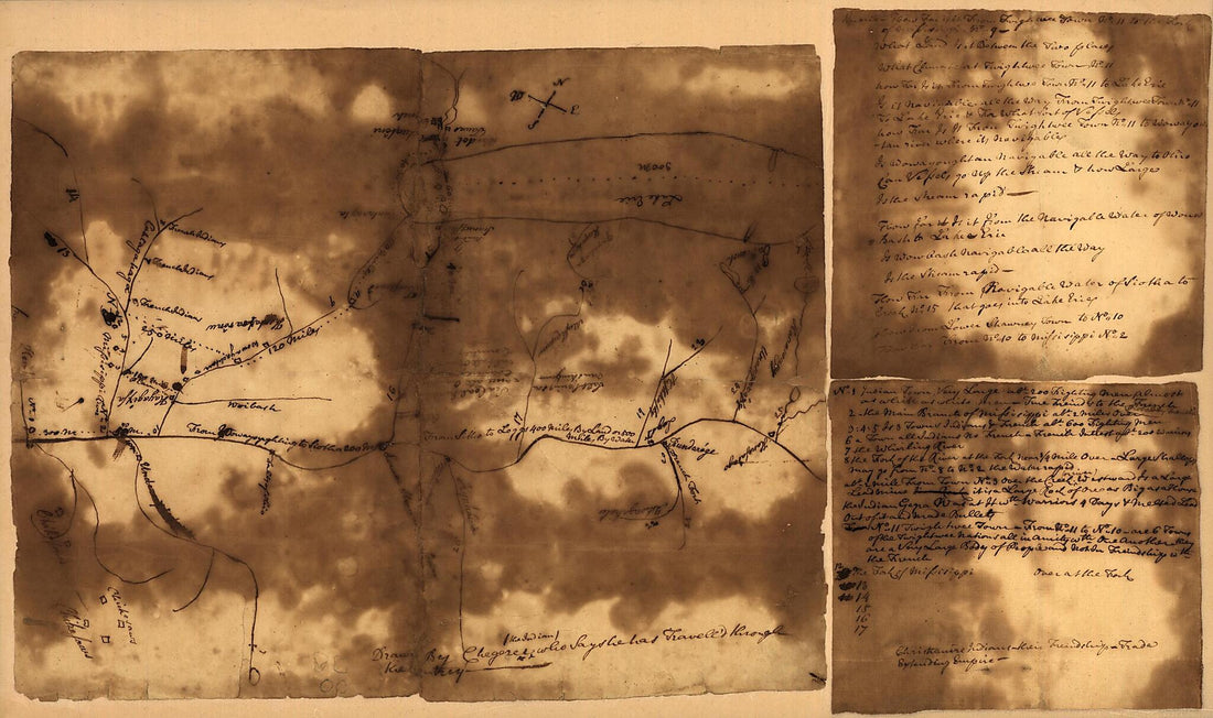 This old map of Map of the Country About the Mississippi from 1755 was created by  Chegeree in 1755