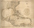 The West Indies, Including Part of Virginia, North Carolina, East Florida, South Carolina, West Florida, Georgia, Louisiana, and the Gulf of Mexico, With Part of the Coast of South America: from the Bay of Honduras, to the Mouth of the River Oronoko. ... by Relic Map Company