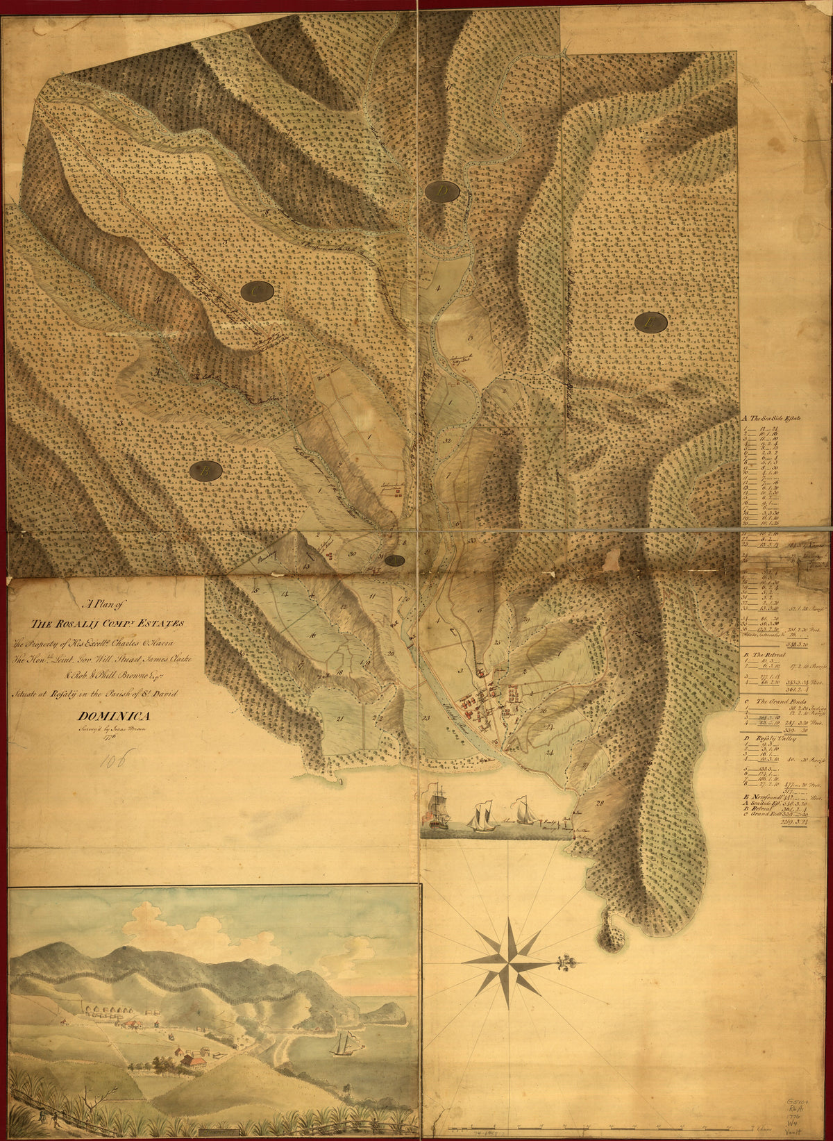 A Plan of the Rosalij Compy. Estates, the Property of His Excelly. Charles O&