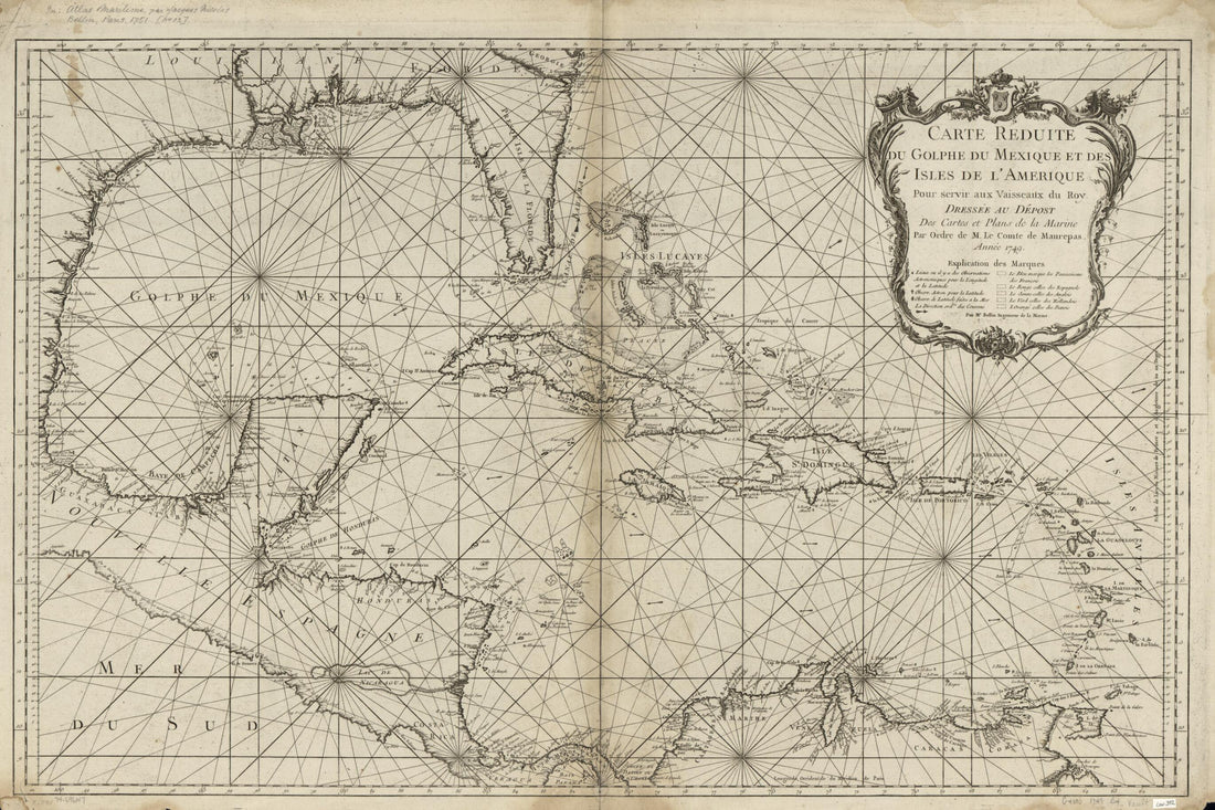 This old map of Carte Reduite De Golphe Du Mexique Et Des Isles De L&