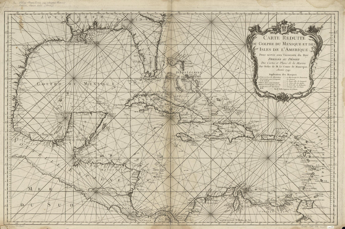 Carte Reduite De Golphe Du Mexique Et Des Isles De L&