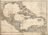 A Compleat Map of the West Indies Containing the Coasts of Florida, Louisiana, New Spain, and Terra Firma: With All the Islands 1774 by Relic Map Company