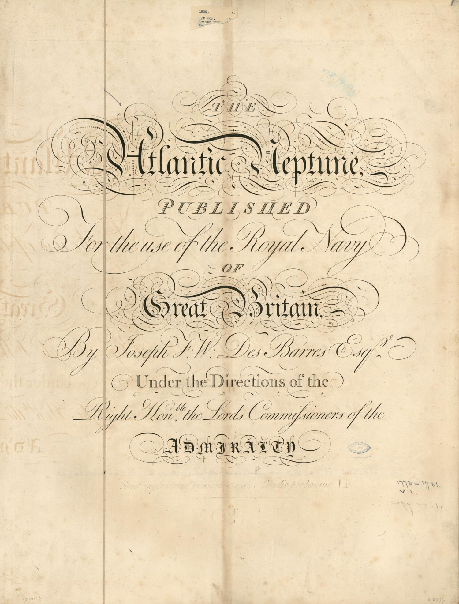 This old map of The Atlantic Neptune from 1800 was created by Joseph F. W. (Joseph Frederick Wallet) Des Barres in 1800