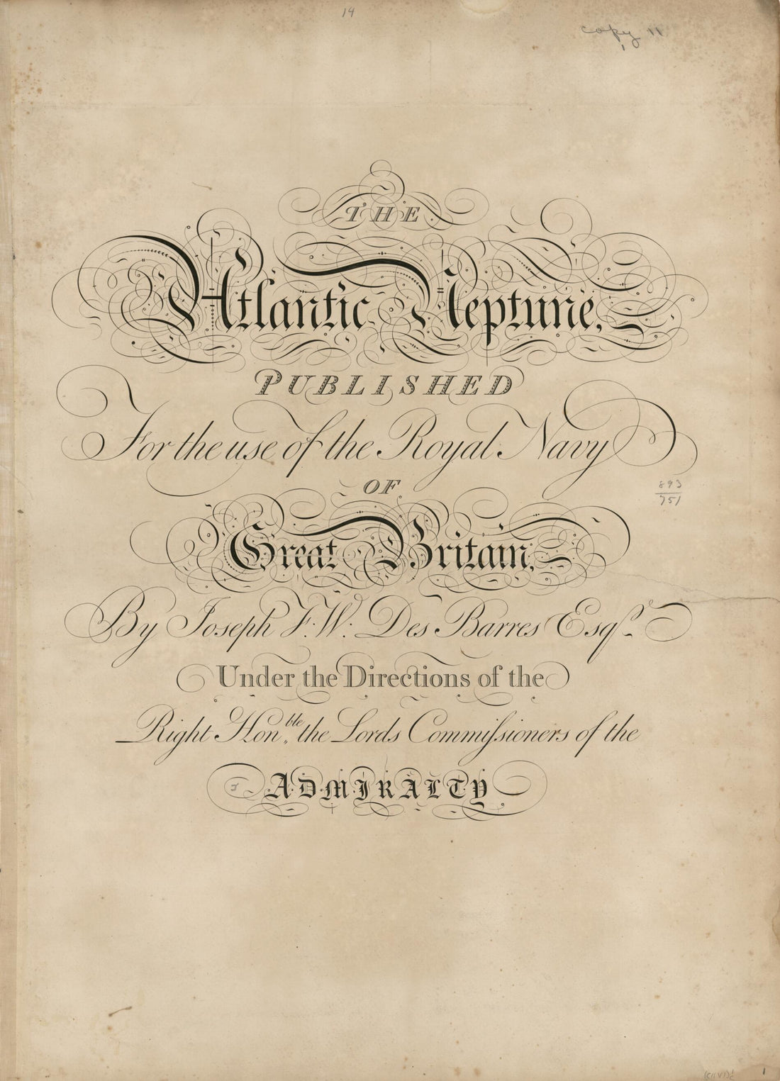 This old map of The Atlantic Neptune from 1800 was created by Joseph F. W. (Joseph Frederick Wallet) Des Barres in 1800