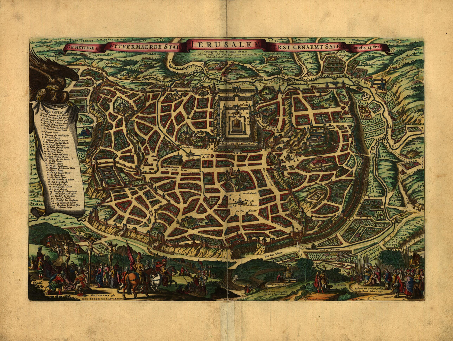 This old map of Korte Beschryvinge Van De Landschappen Des Werelts Enz from 1660 was created by Abraham Van Den Broeck, Claes Jansz Visscher, Nicolaes Visscher in 1660