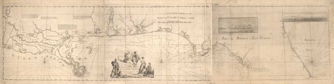 This old map of Maps of East and West Florida from 1781 was created by Bernard Romans in 1781