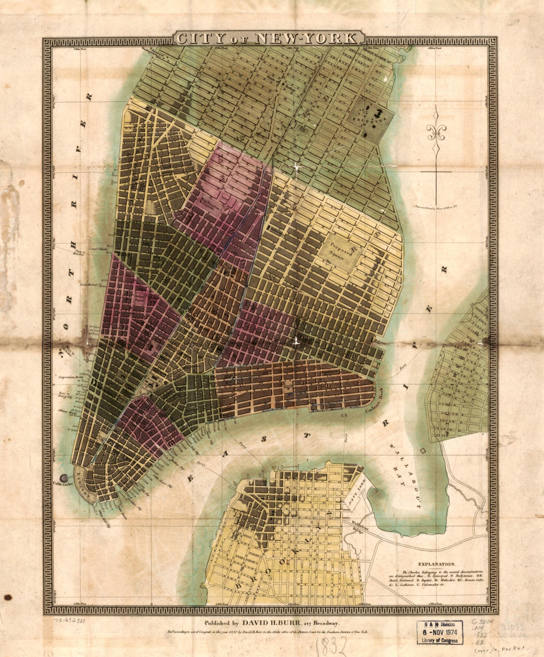 This old map of York from 1832 was created by David H. Burr,  Illman &amp; Pilbrow in 1832