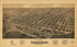 Perspective Map Of, Texarkana, Texas and Arkansas 1888 by Relic Map Company