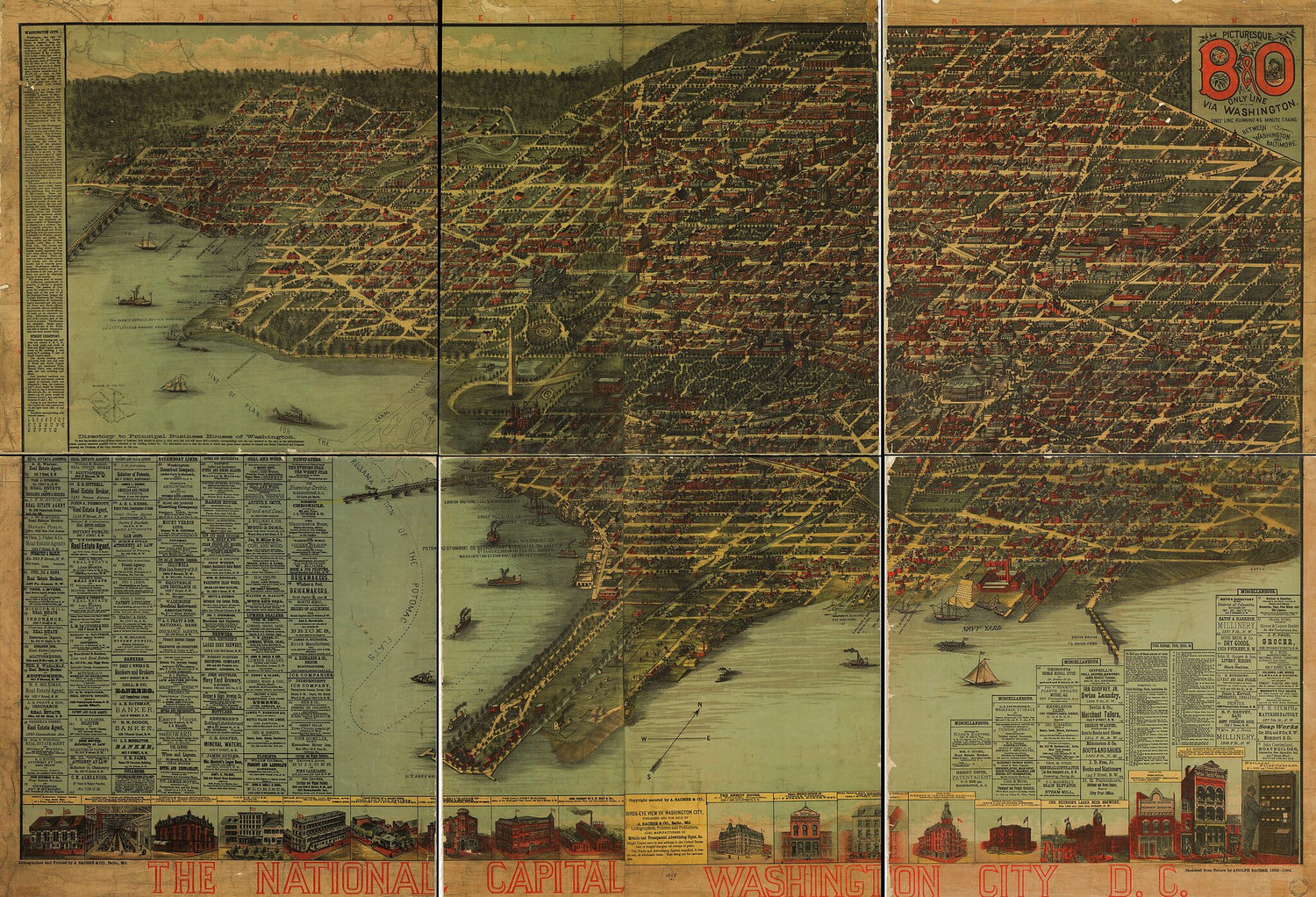 This old map of from 1884 was created by  A. Sachse &amp; Co, Adolph Sachse in 1884