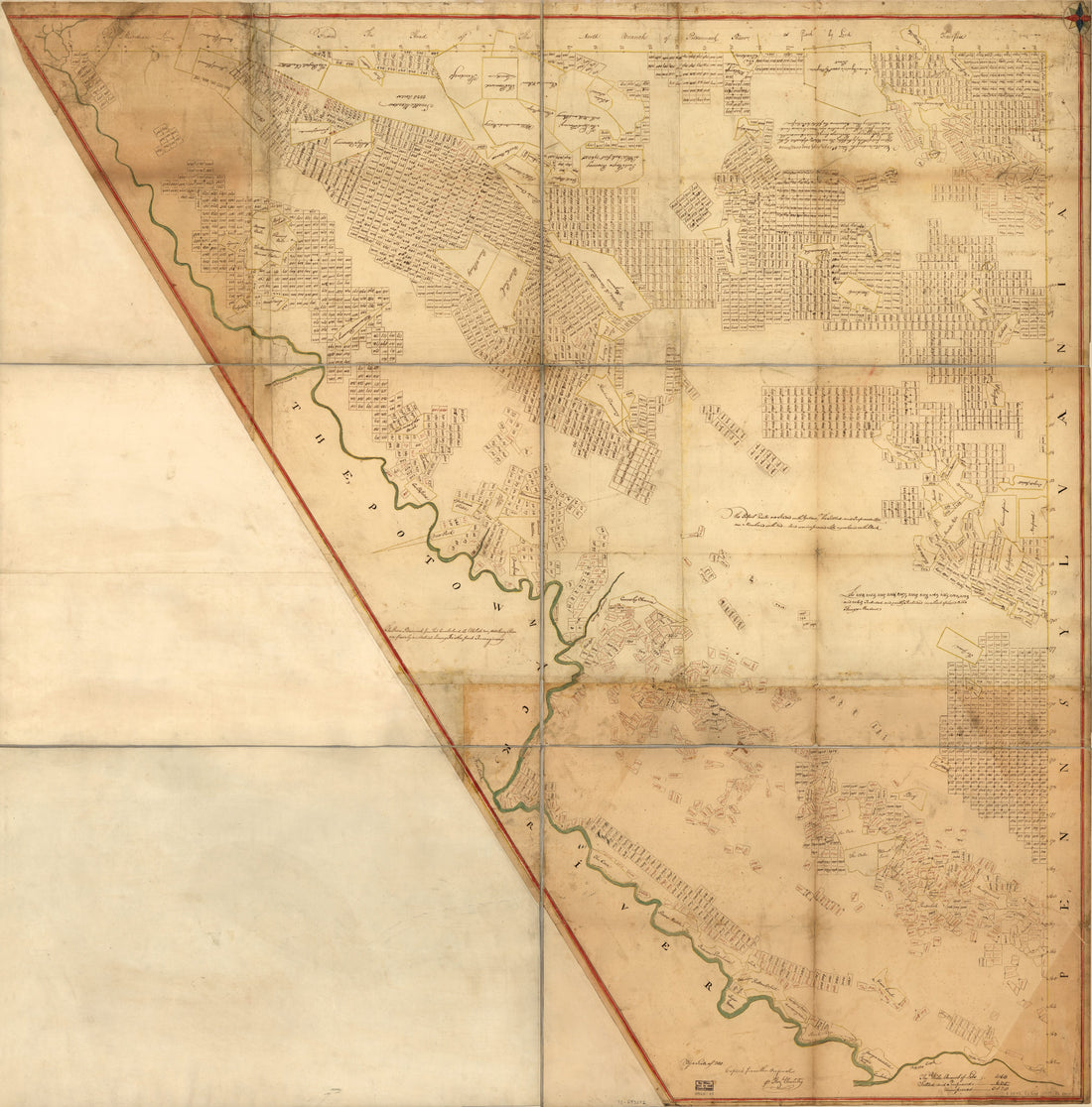 This old map of Map of Military Lots, Tracts, Patents, Etc. In Western Allegany and Garrett Counties, Maryland from 1787 was created by Hezekiah Veatch in 1787