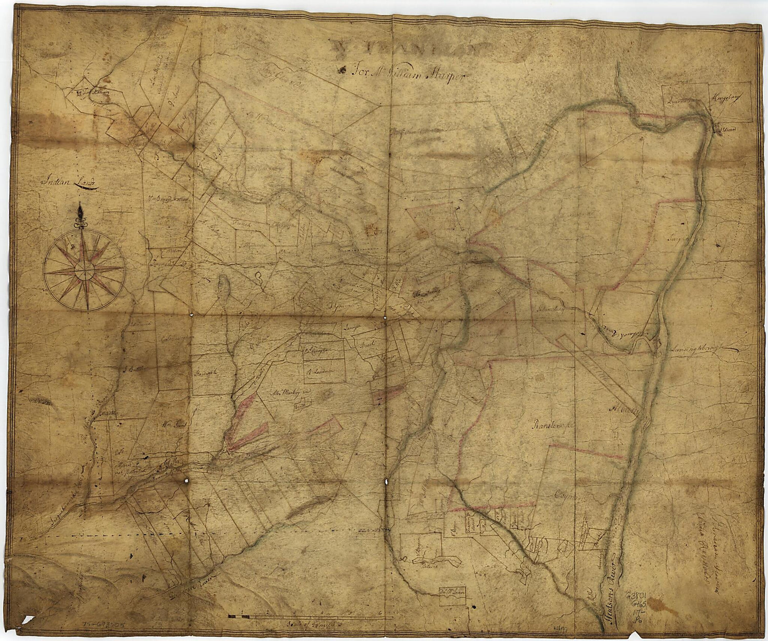 This old map of A Portion of New York from the Hudson River West to the Unadilla Branch of the Susquehanna River; from the Delaware River North to Fort Stanwix from 1700 was created by  in 1700