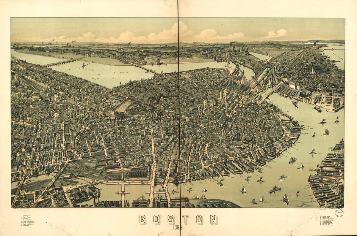 Boston 1899 by Relic Map Company