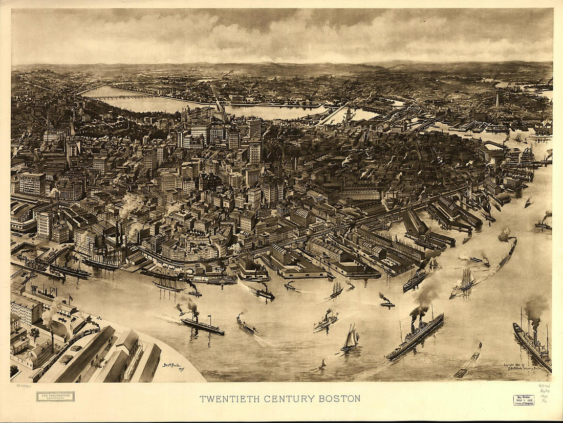 This old map of Twentieth Century Boston from 1905 was created by  A.W. Elson &amp; Co,  F. D. Nichols Company, A. F. Poole in 1905