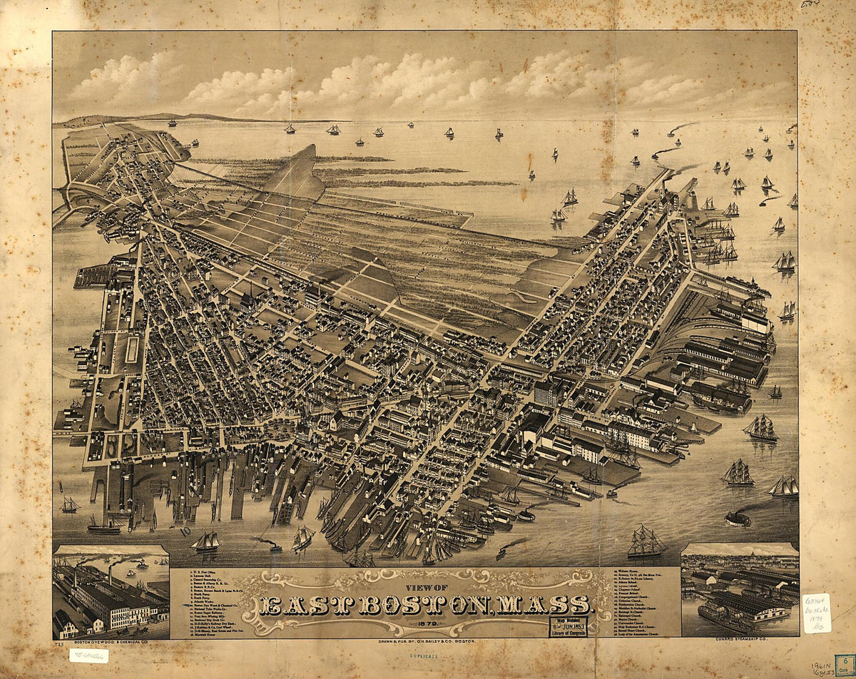 View of East Boston, Massachusetts 1879 by Relic Map Company