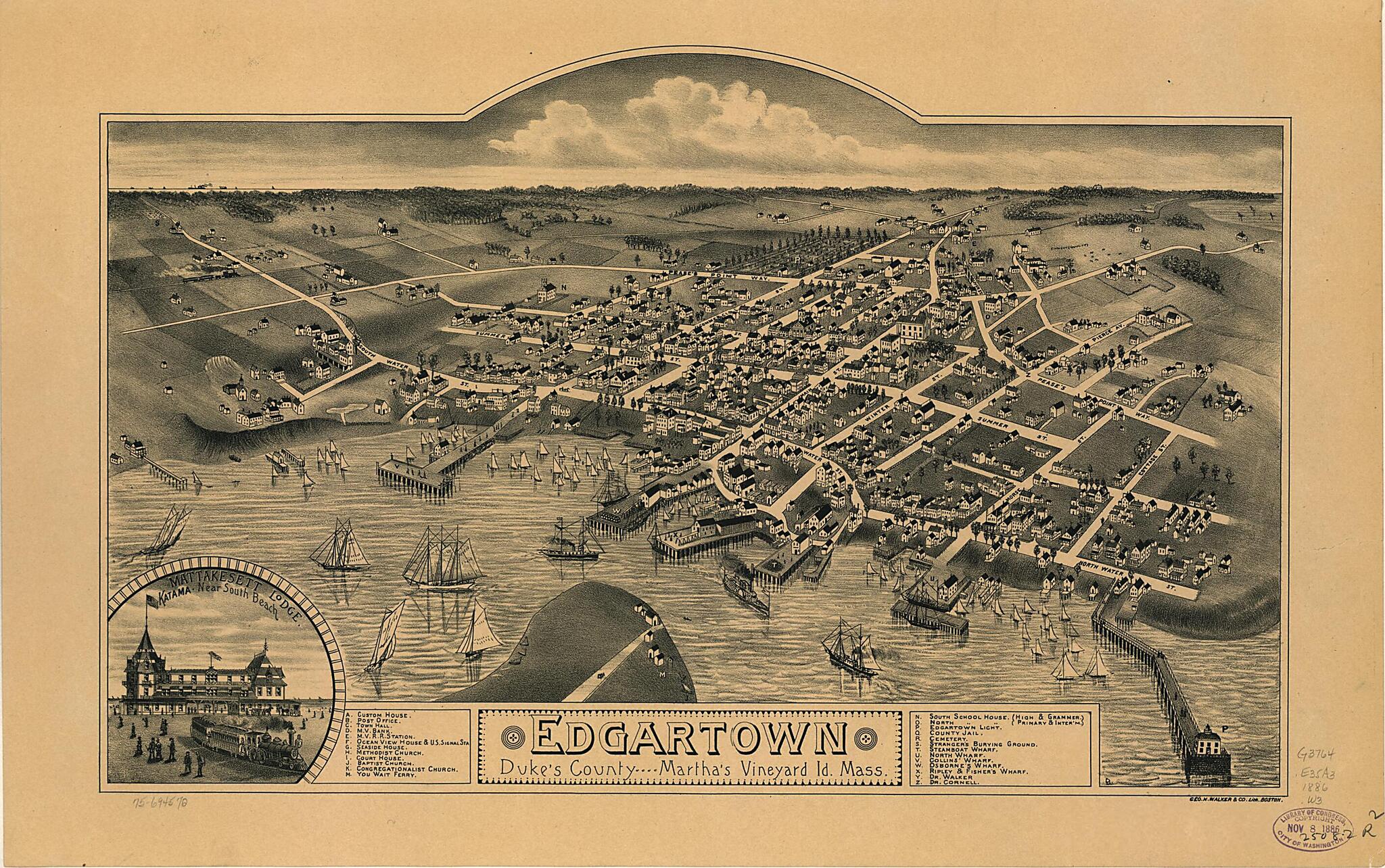 This old map of Edgartown, Duke&