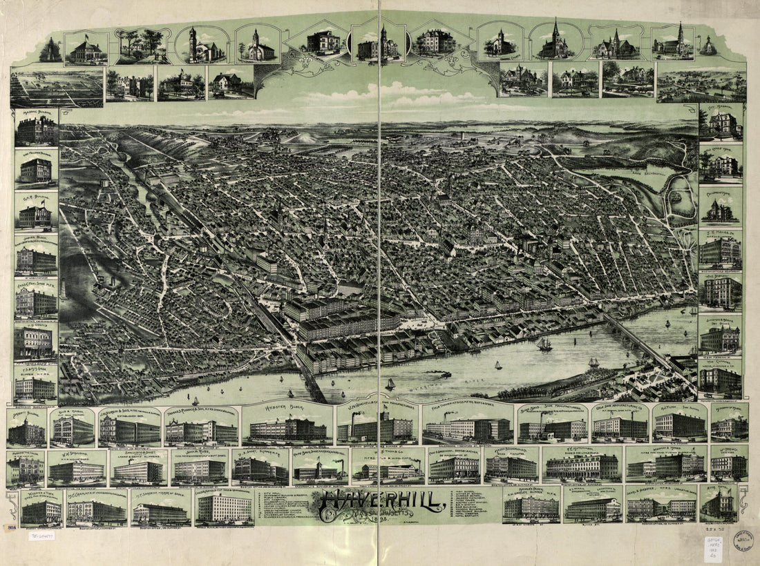 This old map of Haverhill, Massachusetts from 1893 was created by  O.H. Bailey &amp; Co in 1893