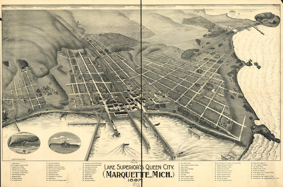 This old map of Lake Superior&