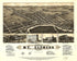 Panoramic View of Mt. Clemens 1881, Macomb County, Michigan by Relic Map Company