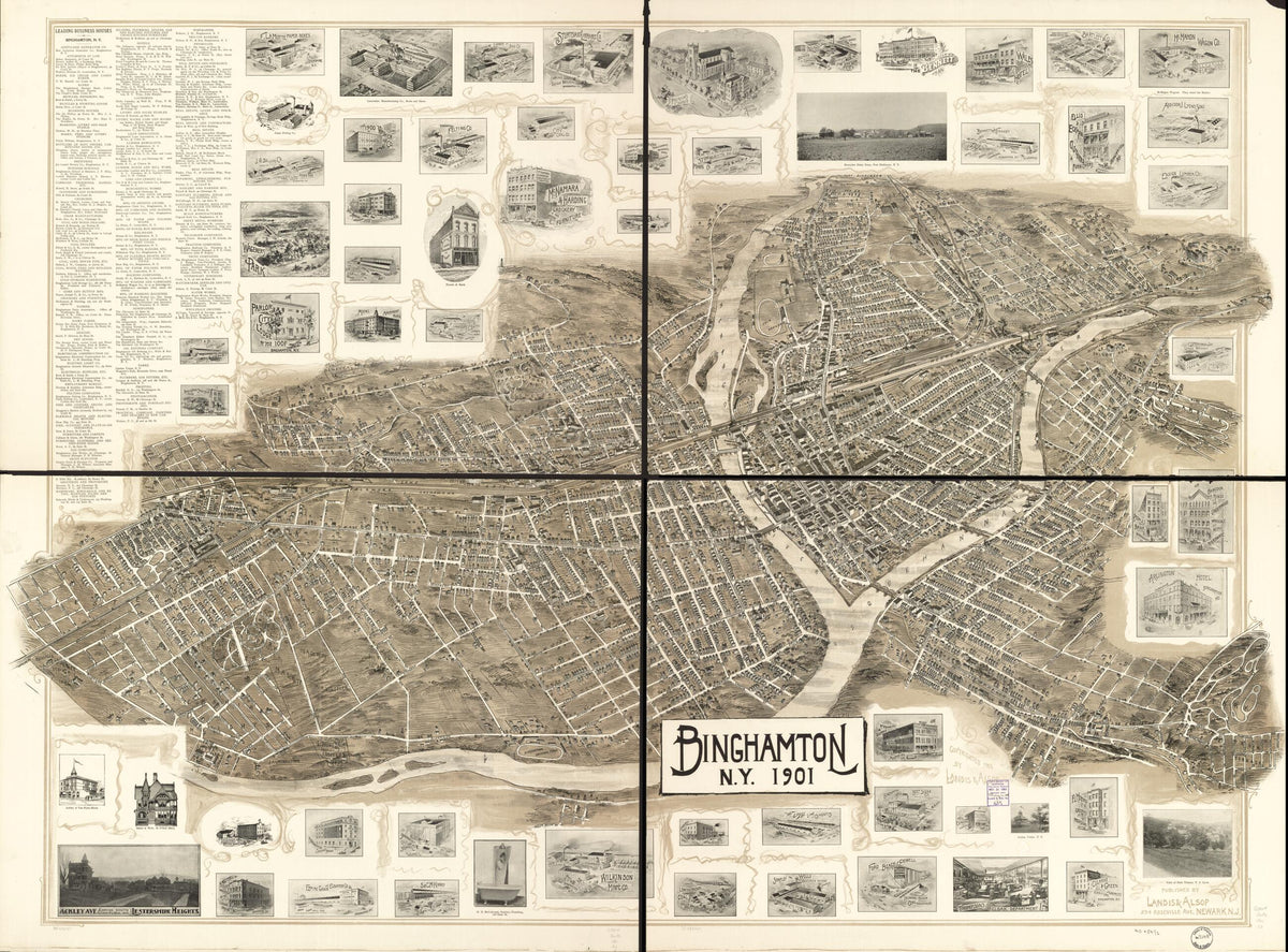 Binghamton, New York 1901 by Relic Map Company