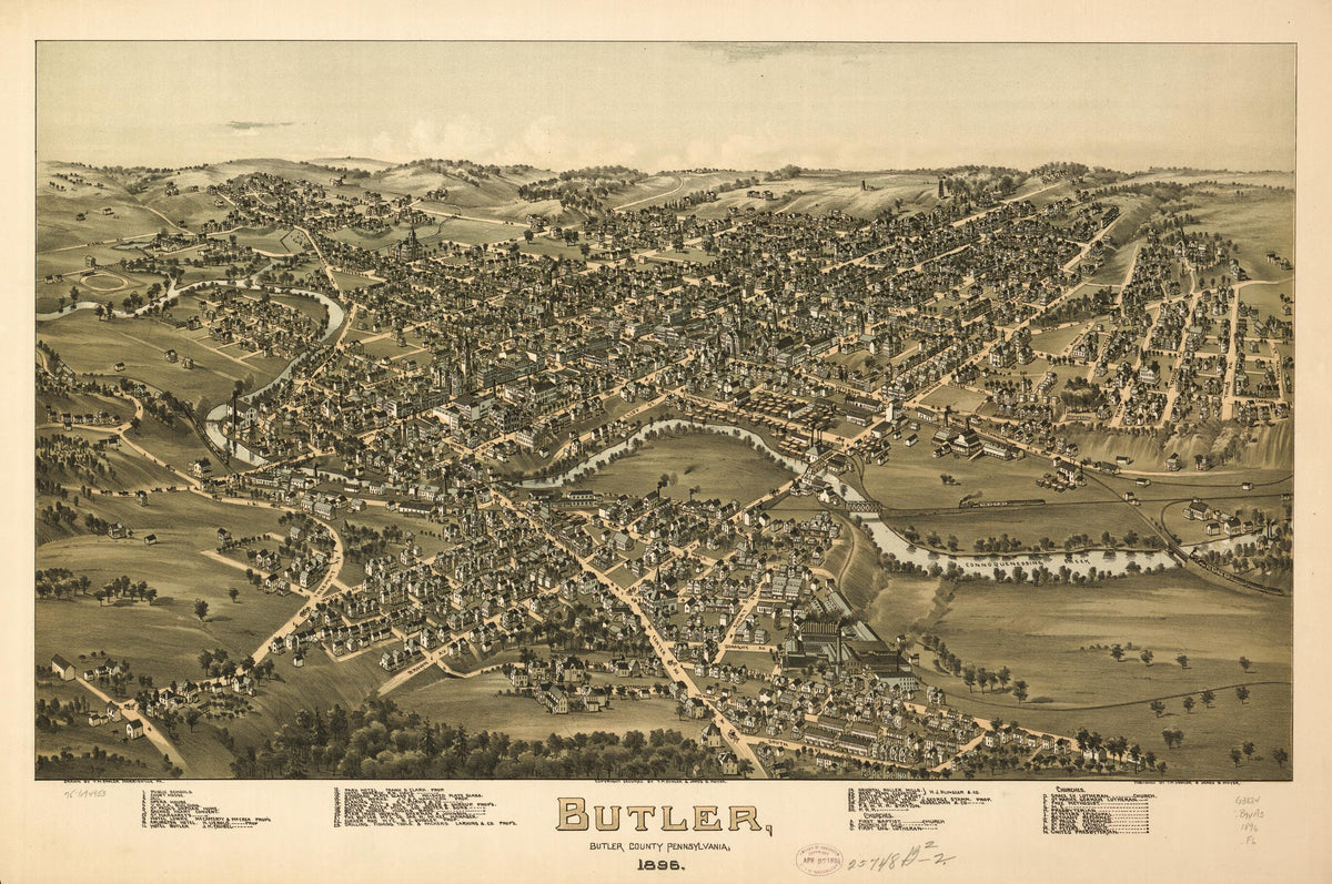 Butler, Butler County, Pennsylvania, 1896 by Relic Map Company