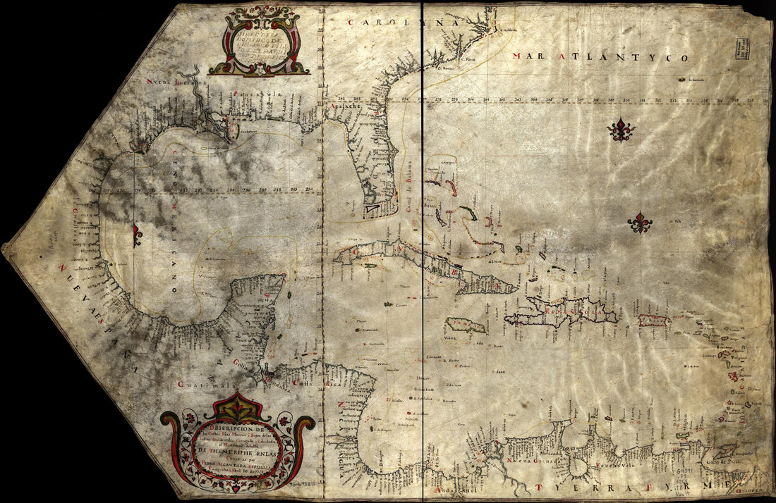 This old map of Descripcion De Las Costas, Islas Placeres, I Bajos Delas, Indias Occidentales from 1765 was created by Pedro Alcantara Espinosa in 1765