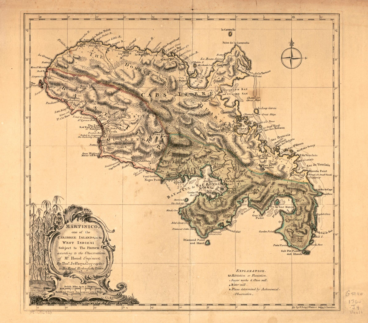 Martinico, One of the Caribbee Islands, In the West Indies; Subject to the French 1760 by Relic Map Company