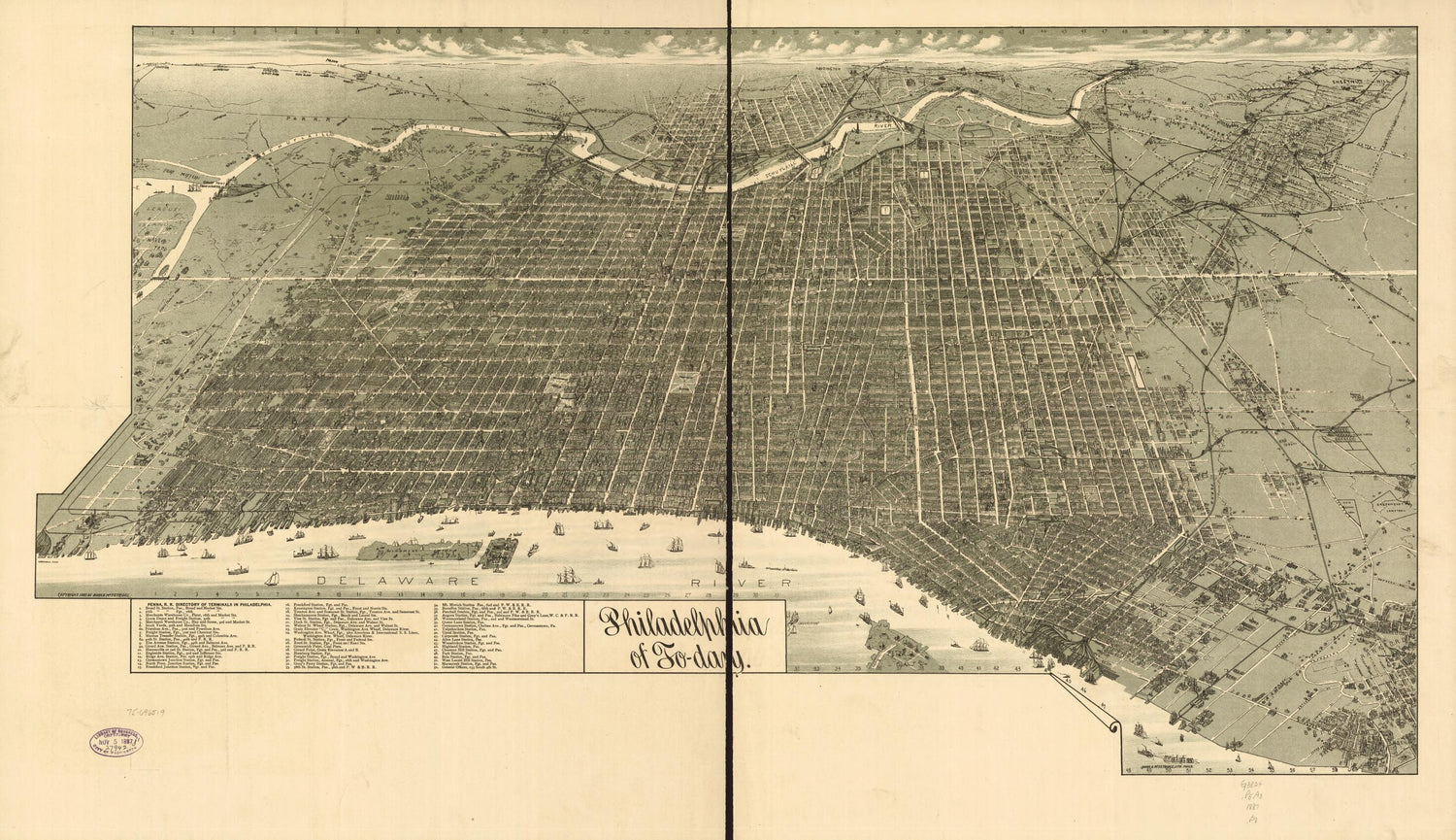 This old map of Day from 1887 was created by  Burk &amp; McFetridge in 1887