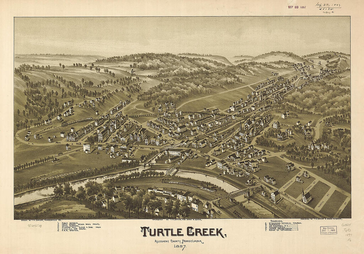 Turtle Creek, Allegheny County, Pennsylvania 1897 by Relic Map Company