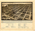 Aeroplane View of Business District Amarillo, Texas 1912 by Relic Map Company
