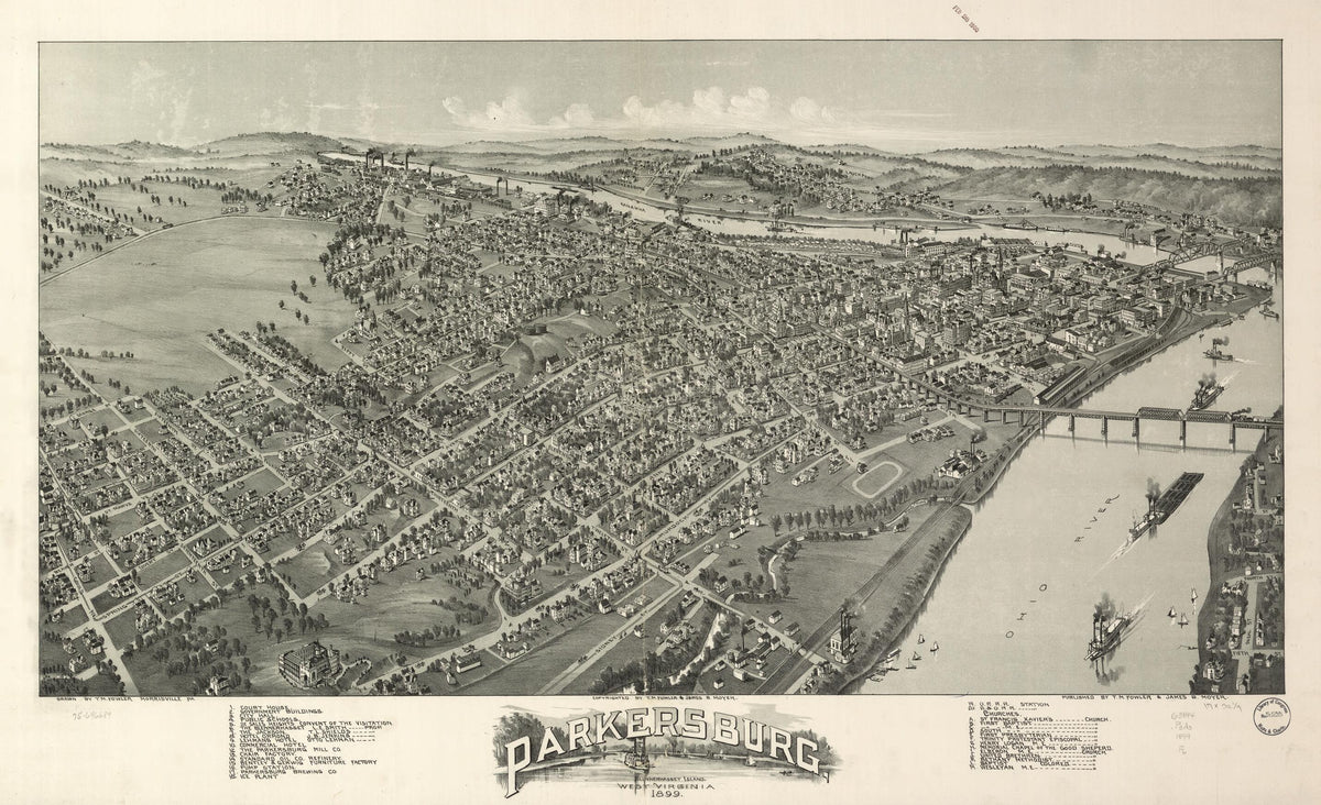 Parkersburg, West Virginia 1899 by Relic Map Company