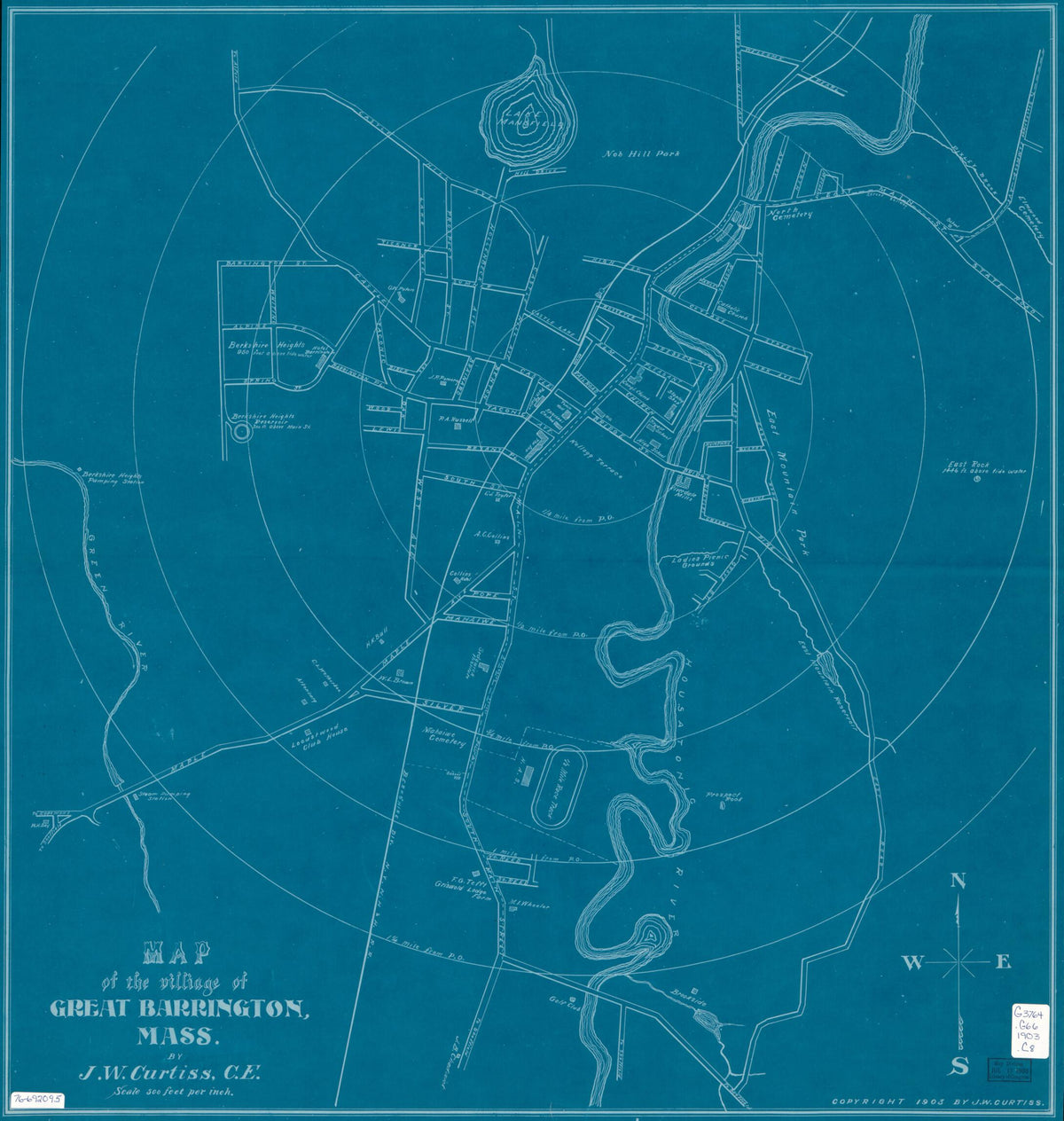 Map of the Village of Great Barrington, Massachusetts 1903 by Relic Map Company